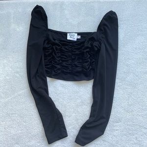 NWOT Princess Polly Zadie Long Sleeve Top Black (Size 4)